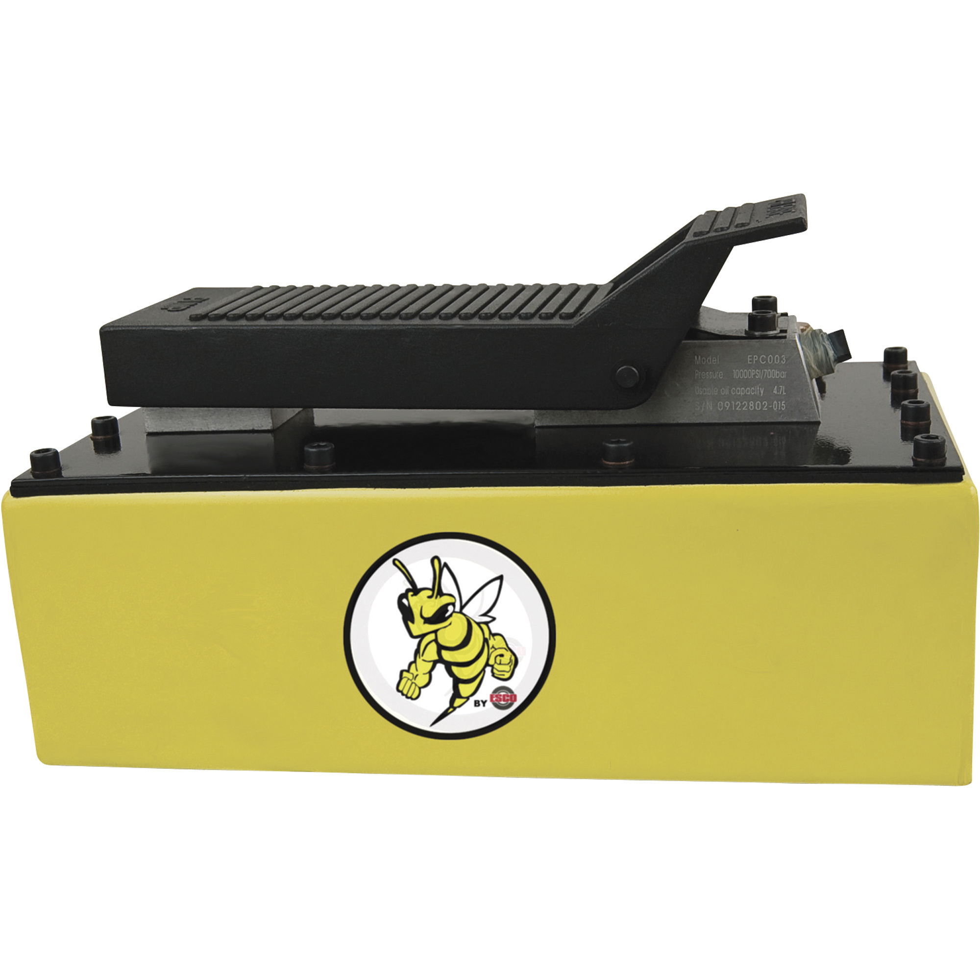 Esco Yellow Jackit Air Hydraulic Pump, 5-Quart Metal Reservoir, Model# 10877
